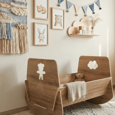 أحسن هدية سرير خشبي للمولود الجديد ديالكم