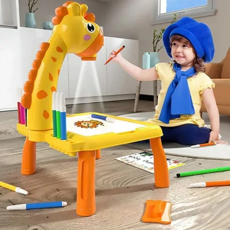 طاولة رسم فنية بجهاز عرض ضوئي للاطفال