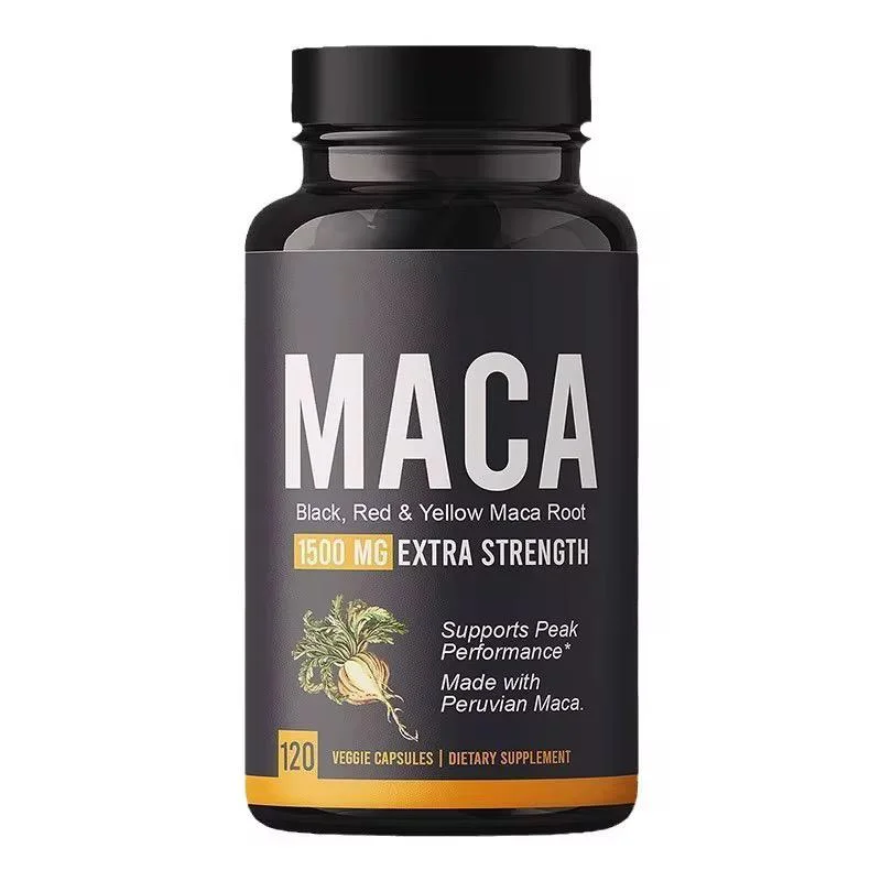 🌿 MACA 1500 mg – Extra Strength  Black, Red & Yellow Maca Root – 120 gélules