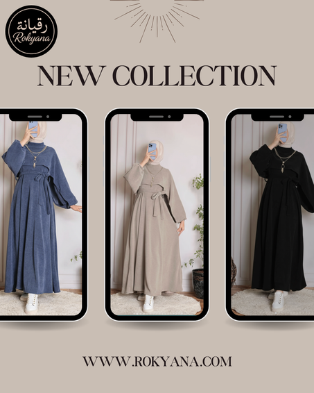 ✨ فستان شتوي مخملي راقي chic & élégant ✨