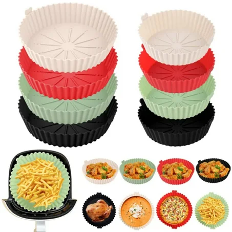 Moule Air Fryer en Silicone, Panier Réutilisable pour friteuse à air et four
