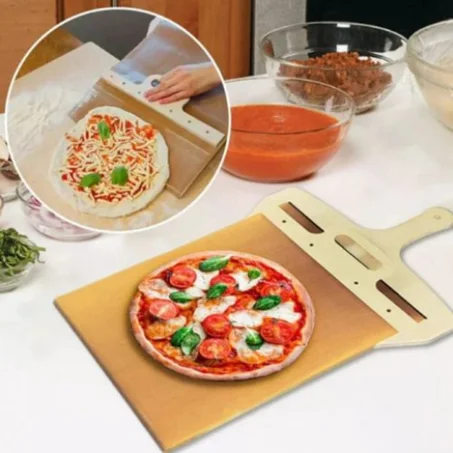 لوح رفع البيتزا المنزلق دون التصاق