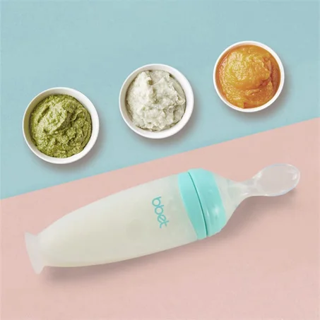 Cuillère chargeur de bouteilles en silicone, pour l'alimentation des enfants