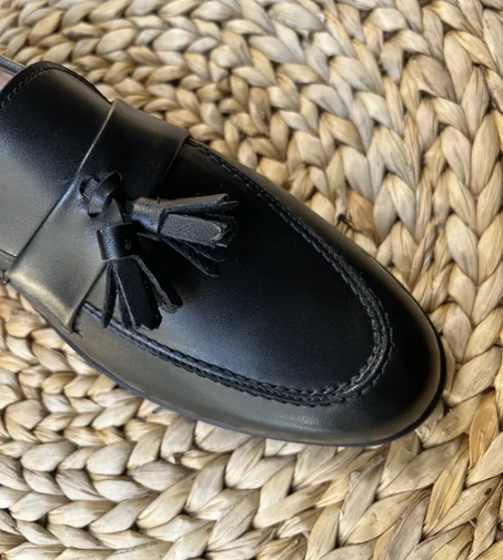 Mocassin à pampilles CUIR NOIR