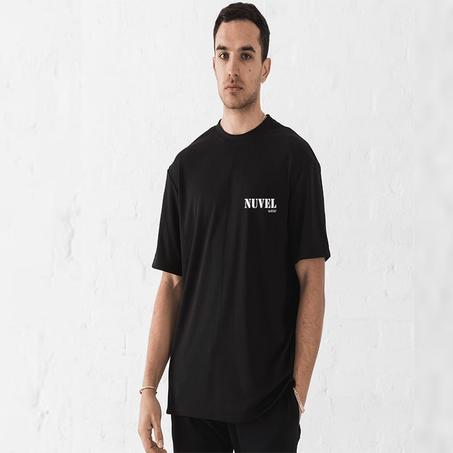 تيشرت أوفرسايز أسود – NUVEL Wear | ستايل عالمي وراحة مطلقة