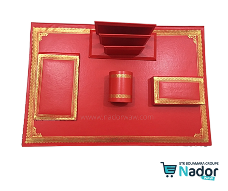 Accessoire bureau Artisanal /// طقم مكتب جلد  تقليدي