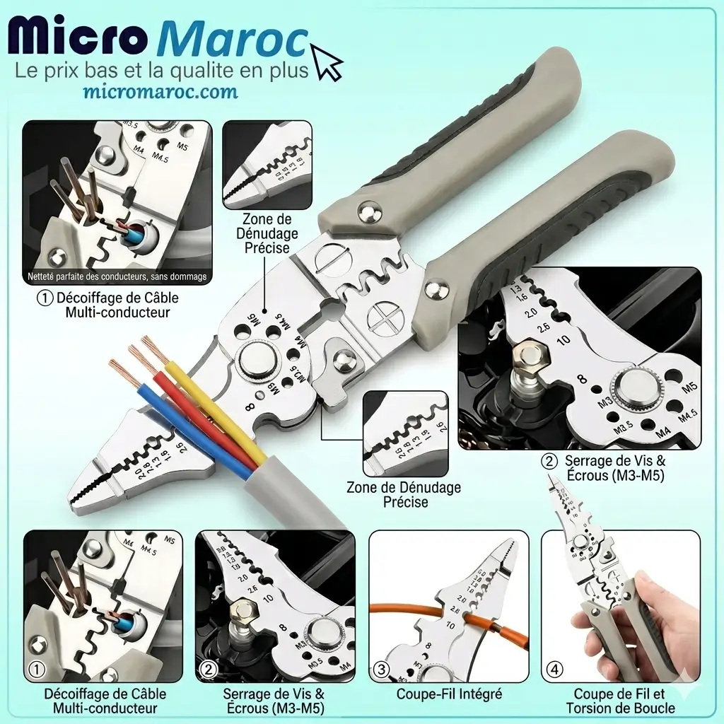 Pince à dénuder multifonction