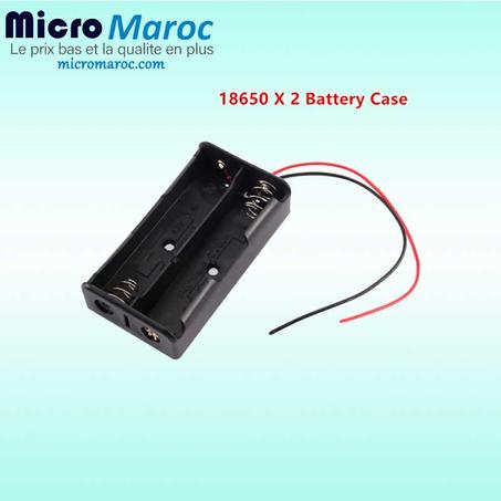 Support pile 3.7v Box 7.4V pour 2 piles A type 18650