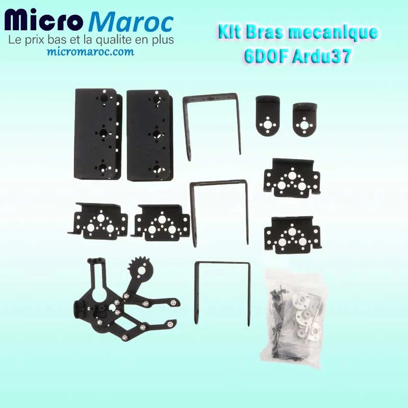 Kit Bras Mécanique 6DOF Fivetwofive - Pour Robotique, Education Et Projets DIY