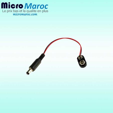 Câble alimentation pour pile 9V