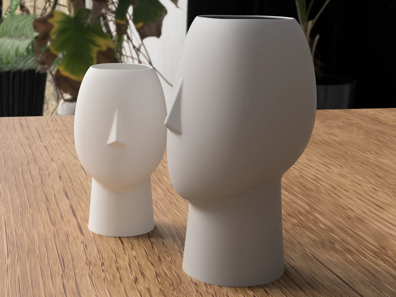 مزهرية الملامح العصرية (Modern Face Vase) — لمسة فنية نحتية