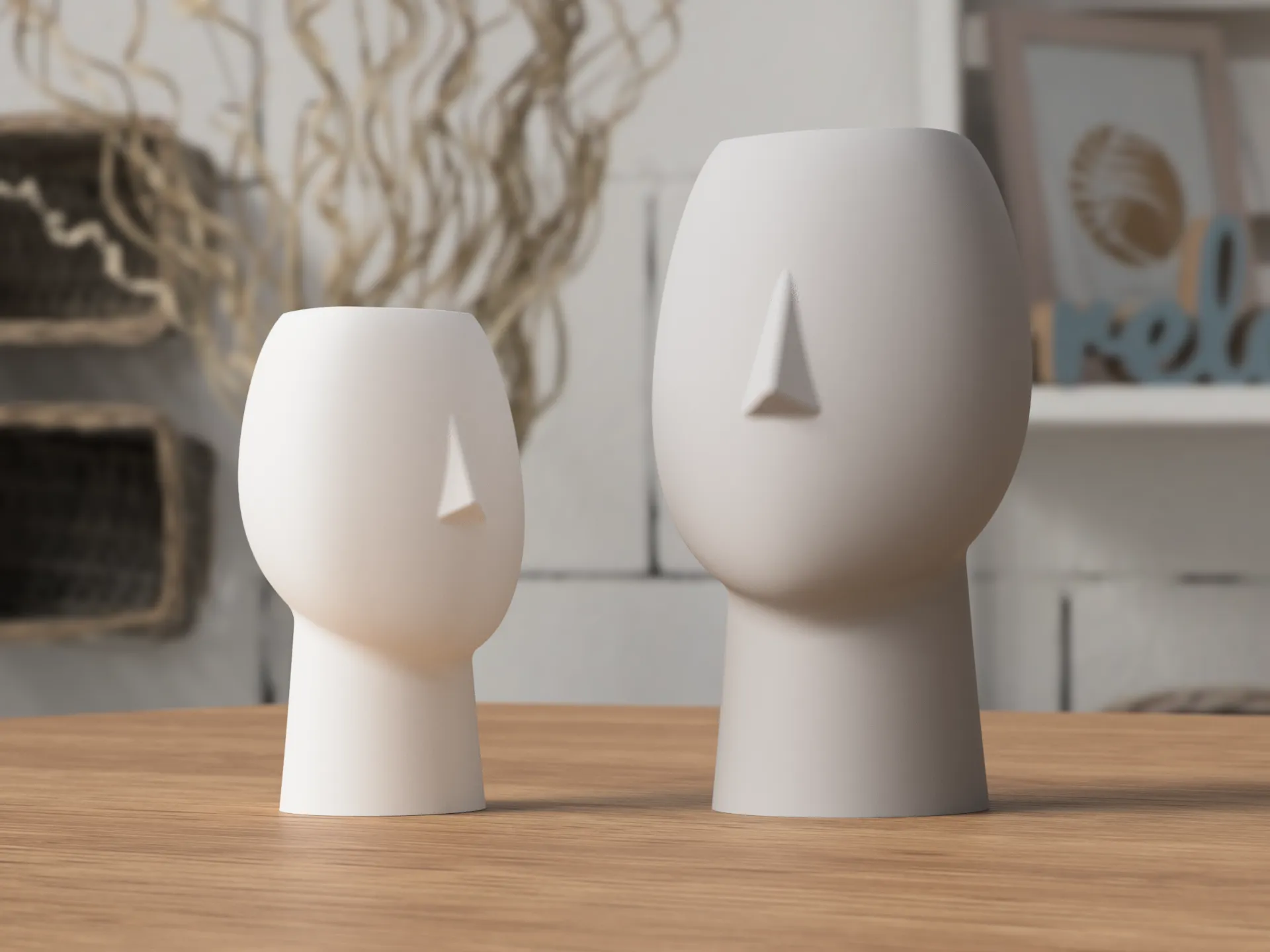 مزهرية الملامح العصرية (Modern Face Vase) — لمسة فنية نحتية