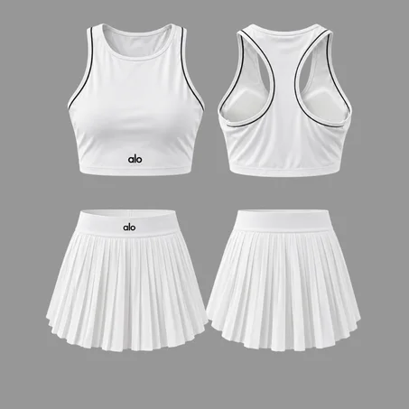 Ensemble ALO  Sport Chic – Débardeur & Jupe Plissée