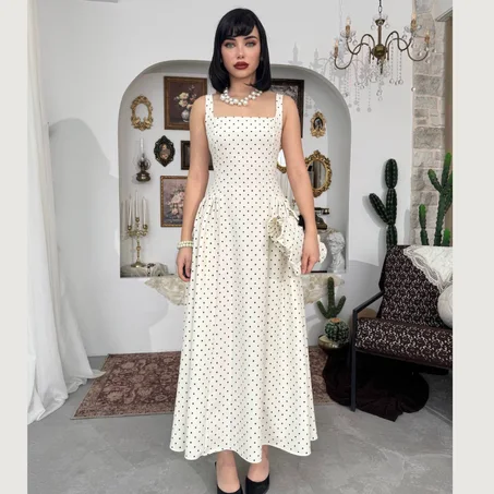 Robe vintage à pois