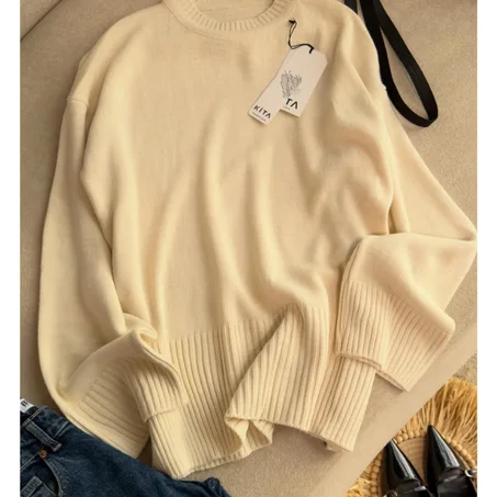 Pull Oversize Premium à Finitions Côtelées