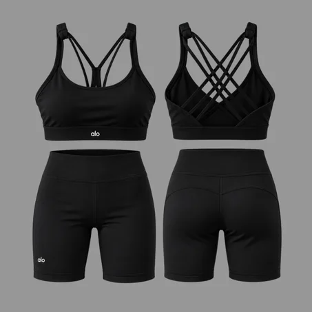 Ensemble ALO Activewear – Brassière & Short Taille Haute