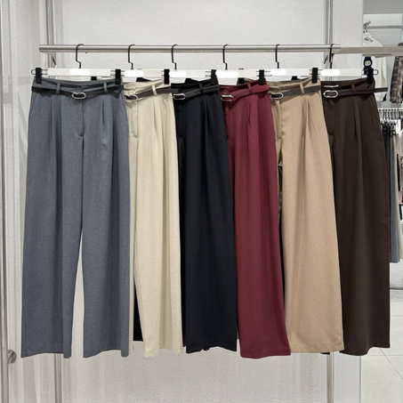 Pantalon Classe Premium – Coupe Large & Ceinture Incluse