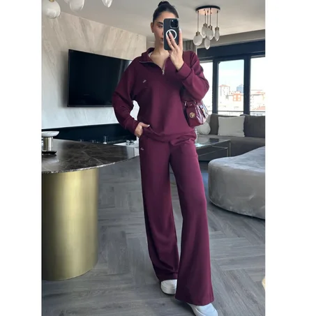 Ensemble ALO Femme – Sweat Zippé & Pantalon Large Ultra Confort