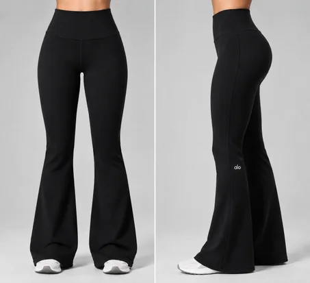 Pantalon ALO Flare Sport Premium – Taille Haute & Coupe Évasée