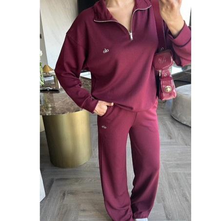 Ensemble ALO Femme – Sweat Zippé & Pantalon Large Ultra Confort
