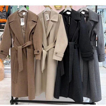 Manteaux en Laine texturee