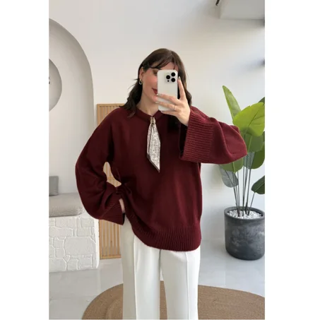 Pull maille coupe large