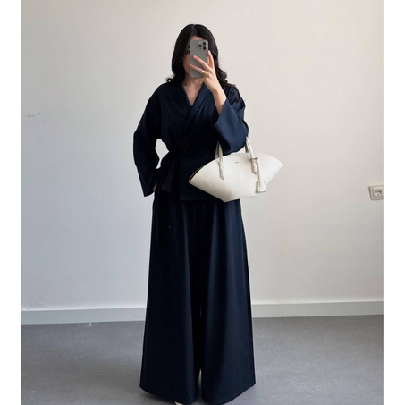 Ensemble kimono à motifs de roses