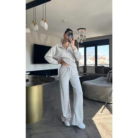 Ensemble ALO Femme – Sweat Zippé & Pantalon Large Ultra Confort