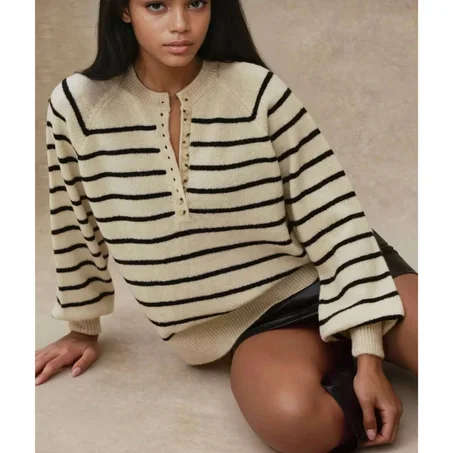 Pull Rayé Élégance Parisienne