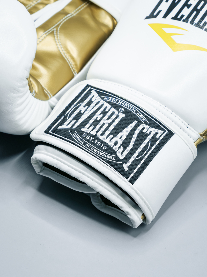 NEW Pack Everlast blanche : Gants Everlast + Bandes + Protège dents FAFA Blanche