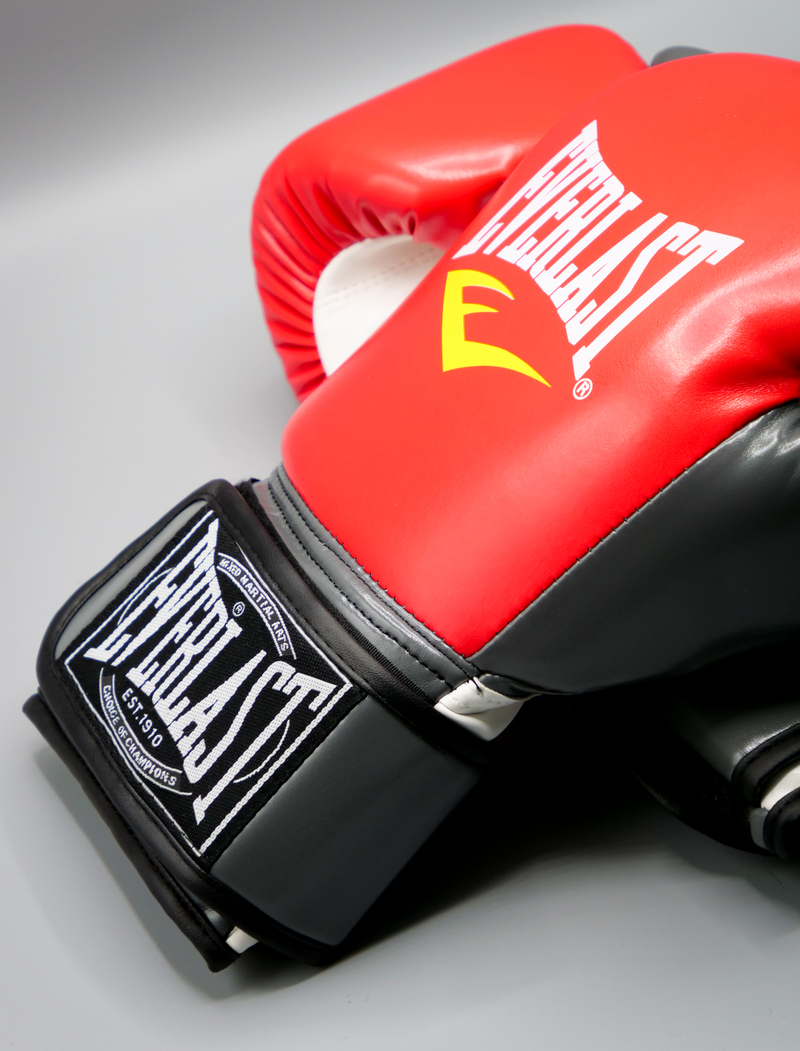 NEW Pack Everlast Rouge: Gants Everlast + Bandes + Protège dents FAFA Blanche