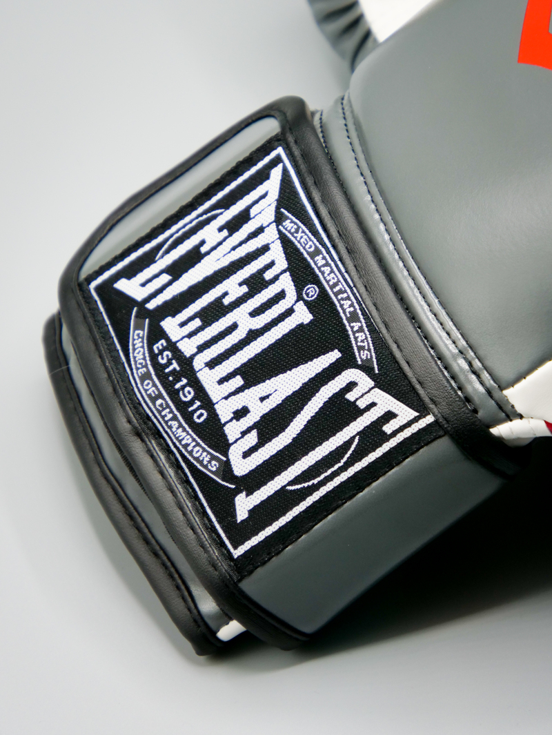 NEW Pack Everlast Gris : Gants Everlast + Bandes + Protège dents FAFA Blanche