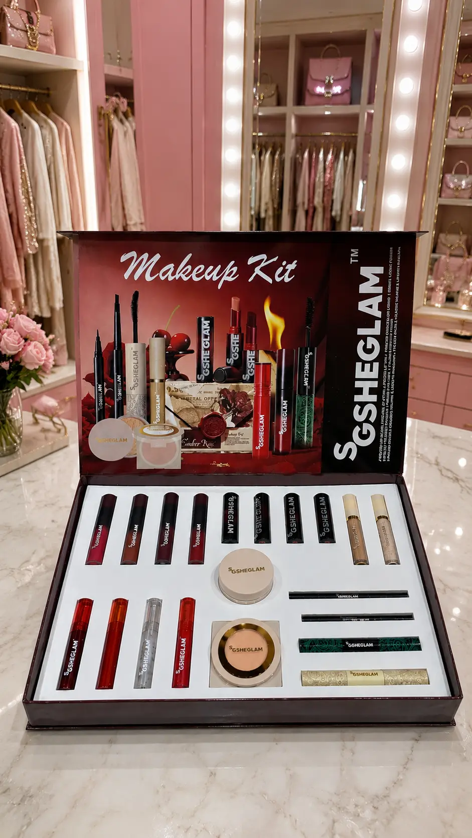 SGSHEGLAM 20 PCS Makeup Kit (Ember Rose edition💗