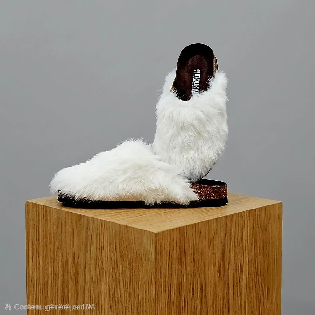 Sabots Idoukan Cozy en Fourrure Blanche - Édition Confort