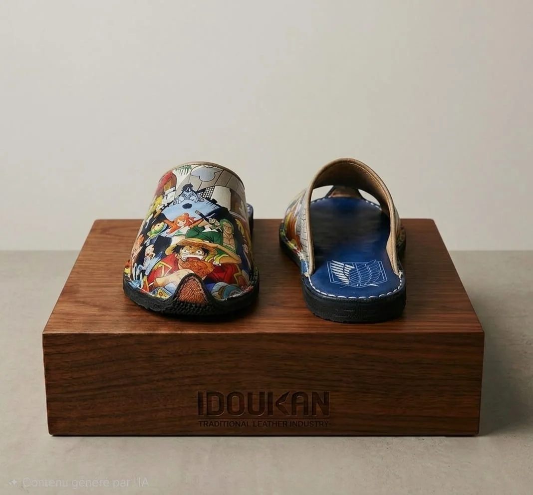 Idoukan Custom Anime Edition - Sandales en Cuir Véritable
