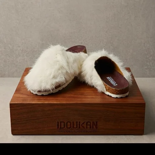 Sabots Idoukan Cozy en Fourrure Blanche - Édition Confort