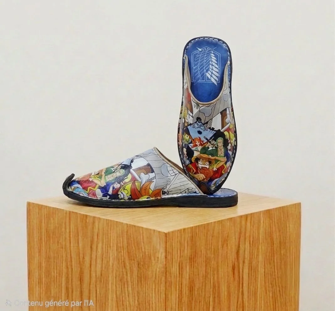 Idoukan Custom Anime Edition - Sandales en Cuir Véritable
