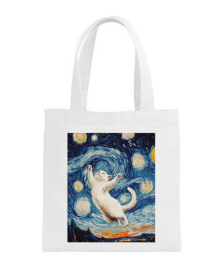 Tote bag artist cat