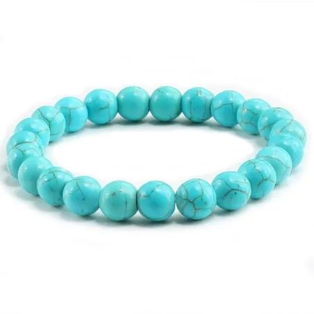 Bracelet de guérison en pierres précieuses turquoise