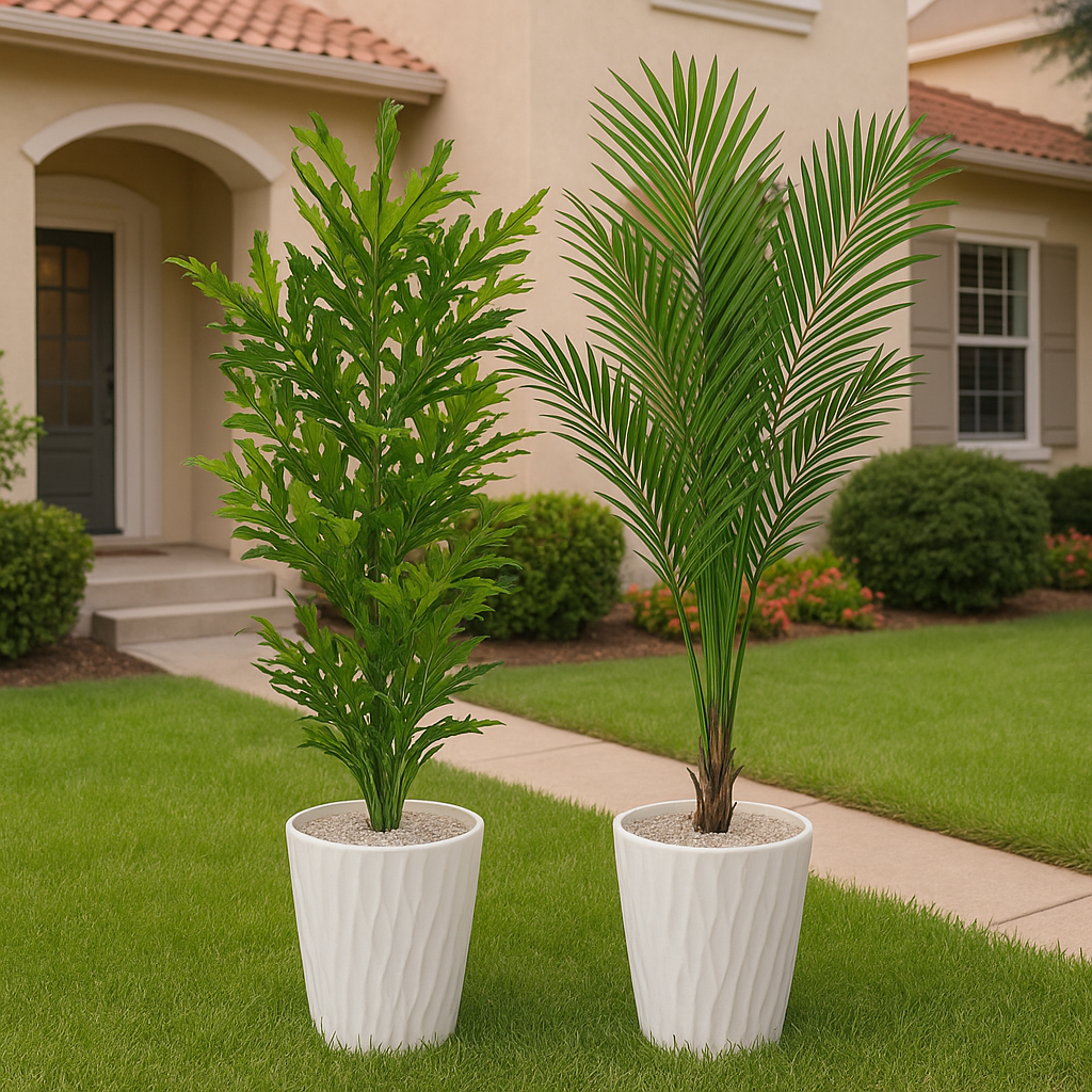 باك مكون من شجرة فيلوديندرون سيلوم 🌿 + نخلة  150 CM
