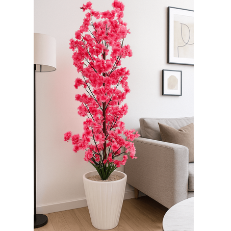 شجرة ديكور أزهار الكرز الفاخرة – 6 ألوان