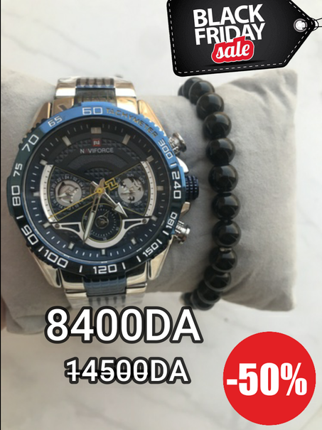 ORIGINAL NAVIFORCE montres pour homme 1000 bleu+ bracelet 84