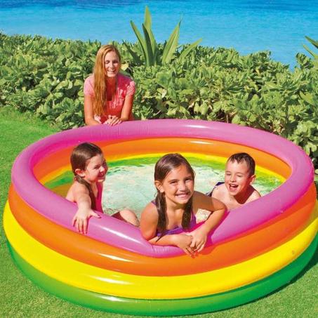 Intex - Piscine gonflable avec 4 anneaux, 168 x 46 cm