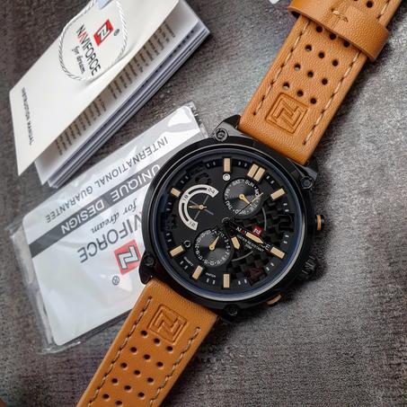 ORIGINAL NAVIFORCE Homme's Imperméable Cuir beige