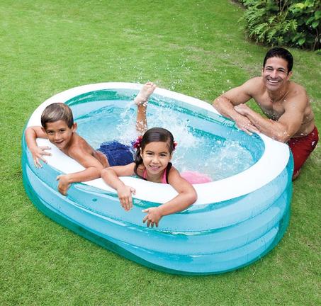 Piscine gonflable ovale 163 x 107 x 46 cm, 57482