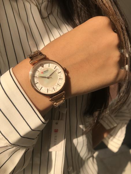 ORIGINAL Curren Montre à quartz pour femme 9070 bronze