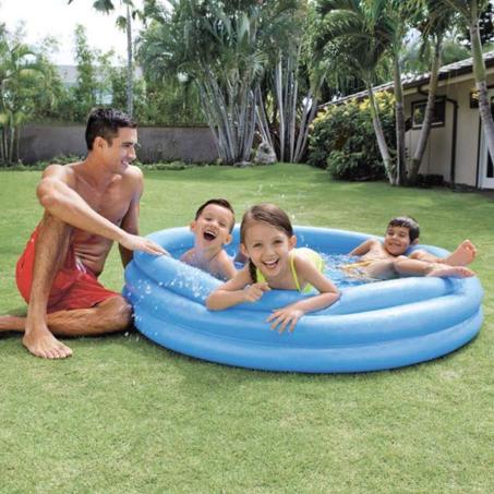 INTEX - Piscine ronde Ø 1.47M x H 33 cm - 3 boudins