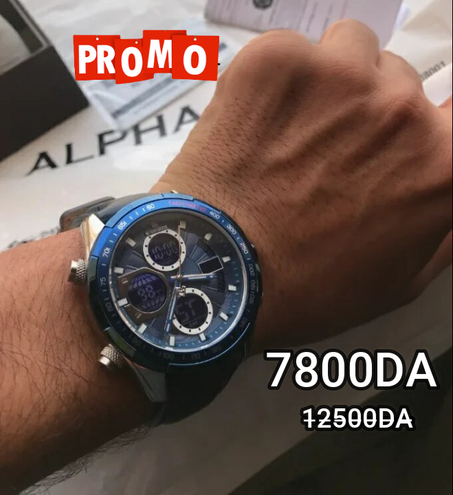 ORIGINAL NAVIFORCE Homme's Imperméable Cuir Digital analogique bleu pra