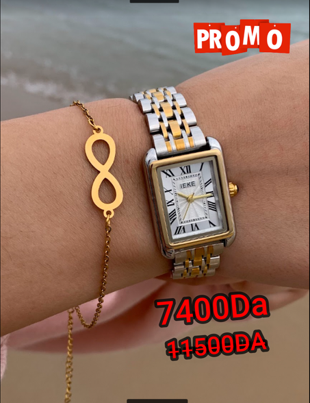 ORIGINAL MONTRE IEKE 1900 2t + bracelet +collier coeur