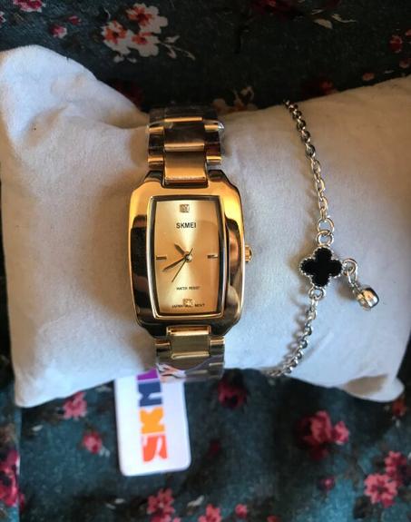 ORIGINAL Skmei —GOLD 1400 + BRACELET ET COLLIER KHAMSSA